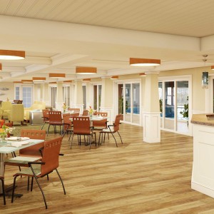 Dining and Cafe architectural rendering