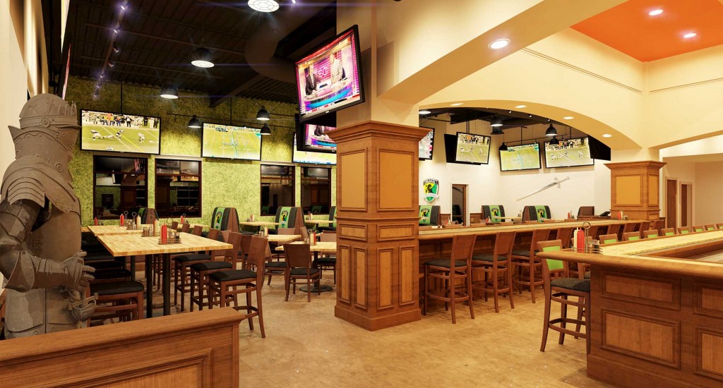 Architectural Rendering pub and grill
